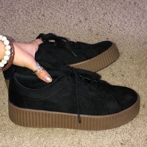 Call It Spring Black platform sneakers
